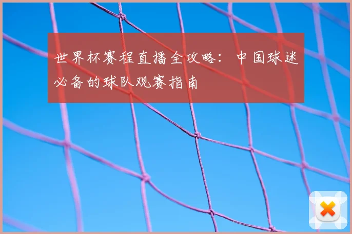 世界杯赛程直播全攻略：中国球迷必备的球队观赛指南